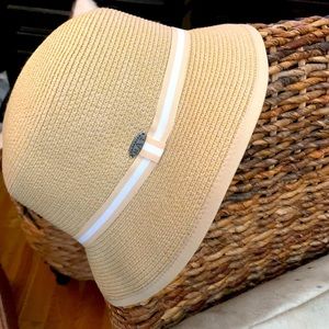 Lovely Canadian Hat 1918 Rosie stripes Cloche Hat NWT